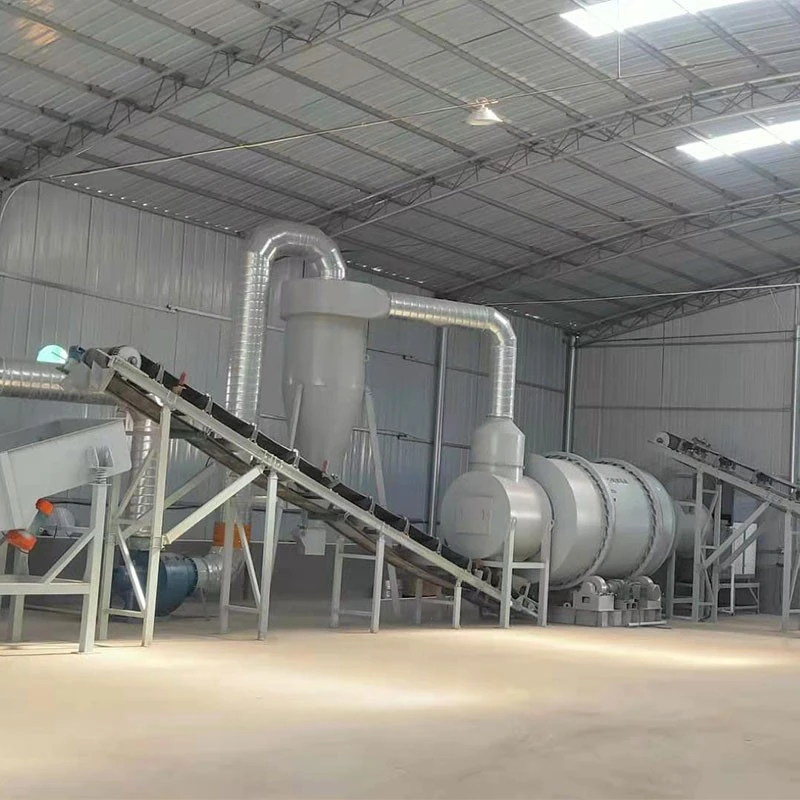 Glass sand dryer line